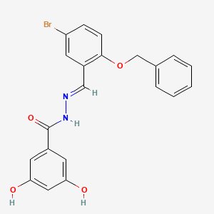 N'-[2-(benzyloxy)-5-bromobenzylidene]-3,5-dihydroxybenzohydrazide