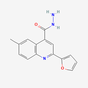 molecular formula C15H13N3O2 B4765352 2-(2-furyl)-6-methyl-4-quinolinecarbohydrazide 