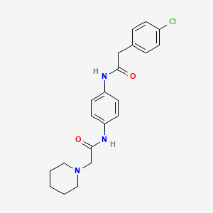 molecular formula C21H24ClN3O2 B4765367 2-(4-chlorophenyl)-N-{4-[(1-piperidinylacetyl)amino]phenyl}acetamide 