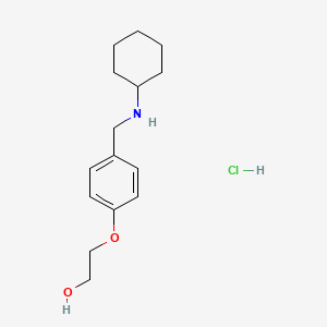 molecular formula C15H24ClNO2 B4765375 2-{4-[(cyclohexylamino)methyl]phenoxy}ethanol hydrochloride 