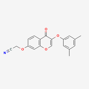 molecular formula C19H15NO4 B4765382 {[3-(3,5-dimethylphenoxy)-4-oxo-4H-chromen-7-yl]oxy}acetonitrile 