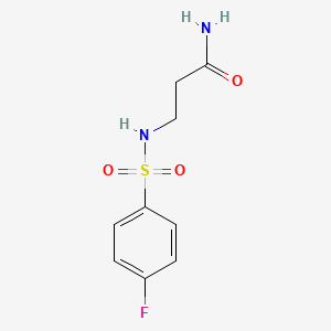molecular formula C9H11FN2O3S B4765428 N~3~-[(4-fluorophenyl)sulfonyl]-beta-alaninamide 
