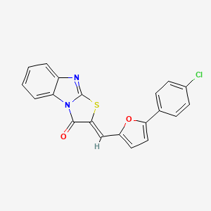 molecular formula C20H11ClN2O2S B4765445 2-{[5-(4-chlorophenyl)-2-furyl]methylene}[1,3]thiazolo[3,2-a]benzimidazol-3(2H)-one 
