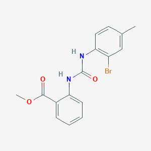 molecular formula C16H15BrN2O3 B4765446 methyl 2-({[(2-bromo-4-methylphenyl)amino]carbonyl}amino)benzoate 
