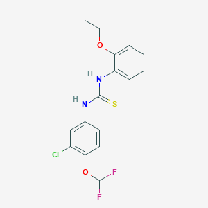 molecular formula C16H15ClF2N2O2S B4765484 N-[3-chloro-4-(difluoromethoxy)phenyl]-N'-(2-ethoxyphenyl)thiourea 