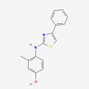 molecular formula C16H14N2OS B4765485 3-methyl-4-[(4-phenyl-1,3-thiazol-2-yl)amino]phenol 