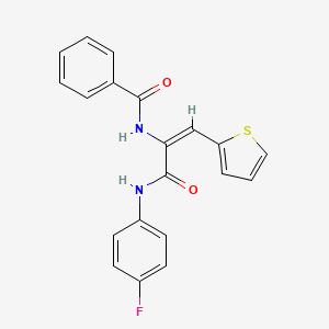 N-[1-{[(4-fluorophenyl)amino]carbonyl}-2-(2-thienyl)vinyl]benzamide