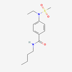 molecular formula C14H22N2O3S B4765517 N-butyl-4-[ethyl(methylsulfonyl)amino]benzamide 