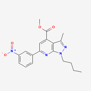 methyl 1-butyl-3-methyl-6-(3-nitrophenyl)-1H-pyrazolo[3,4-b]pyridine-4-carboxylate