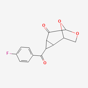 molecular formula C14H11FO4 B4765553 3-(4-fluorobenzoyl)-7,9-dioxatricyclo[4.2.1.0~2,4~]nonan-5-one 