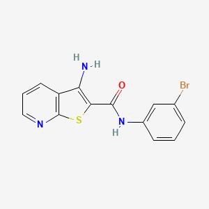 molecular formula C14H10BrN3OS B4765575 3-amino-N-(3-bromophenyl)thieno[2,3-b]pyridine-2-carboxamide 