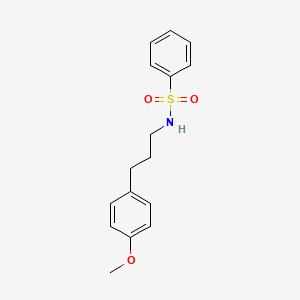 molecular formula C16H19NO3S B4765599 N-[3-(4-methoxyphenyl)propyl]benzenesulfonamide 