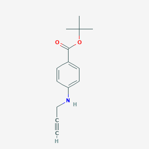 molecular formula C14H17NO2 B047656 叔丁基 4-(2-丙炔氨基)苯甲酸酯 CAS No. 112888-76-3