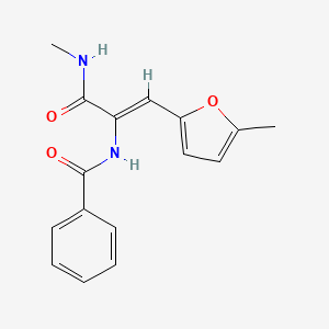 molecular formula C16H16N2O3 B4765629 N-[1-[(methylamino)carbonyl]-2-(5-methyl-2-furyl)vinyl]benzamide 