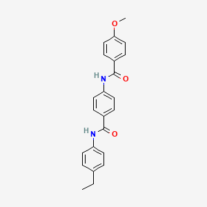 molecular formula C23H22N2O3 B4765695 N-(4-{[(4-ethylphenyl)amino]carbonyl}phenyl)-4-methoxybenzamide 