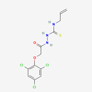 molecular formula C12H12Cl3N3O2S B4765697 N-allyl-2-[(2,4,6-trichlorophenoxy)acetyl]hydrazinecarbothioamide 