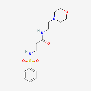 molecular formula C15H23N3O4S B4765732 N~1~-[2-(4-morpholinyl)ethyl]-N~3~-(phenylsulfonyl)-beta-alaninamide 