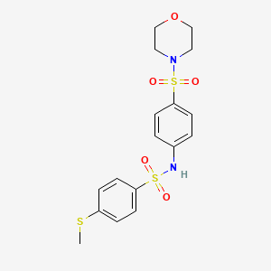 4-(methylthio)-N-[4-(4-morpholinylsulfonyl)phenyl]benzenesulfonamide