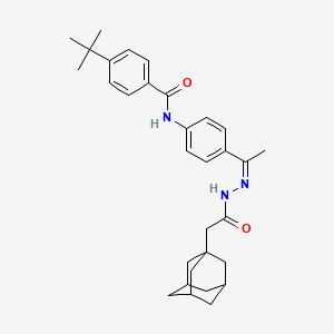 N-{4-[N-(1-adamantylacetyl)ethanehydrazonoyl]phenyl}-4-tert-butylbenzamide