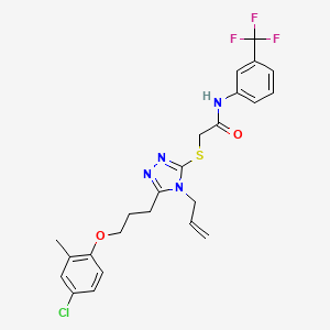 2-({4-allyl-5-[3-(4-chloro-2-methylphenoxy)propyl]-4H-1,2,4-triazol-3-yl}thio)-N-[3-(trifluoromethyl)phenyl]acetamide
