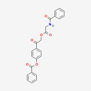 molecular formula C24H19NO6 B4765855 4-{2-[(N-benzoylglycyl)oxy]acetyl}phenyl benzoate 