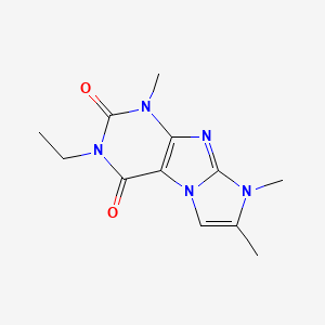 molecular formula C12H15N5O2 B4765867 3-ethyl-1,7,8-trimethyl-1H-imidazo[2,1-f]purine-2,4(3H,8H)-dione 