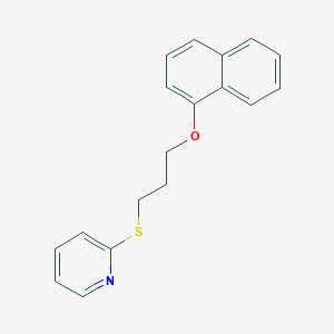 molecular formula C18H17NOS B4765877 2-{[3-(1-naphthyloxy)propyl]thio}pyridine 