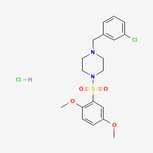 molecular formula C19H24Cl2N2O4S B4765888 1-(3-chlorobenzyl)-4-[(2,5-dimethoxyphenyl)sulfonyl]piperazine hydrochloride 