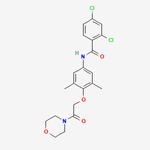 molecular formula C21H22Cl2N2O4 B4765914 2,4-dichloro-N-{3,5-dimethyl-4-[2-(4-morpholinyl)-2-oxoethoxy]phenyl}benzamide 