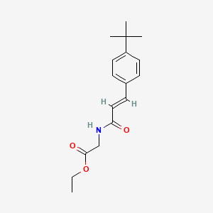 molecular formula C17H23NO3 B4765931 ethyl N-[3-(4-tert-butylphenyl)acryloyl]glycinate 