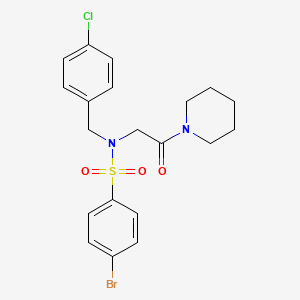 4-Bromo-N-(4-chloro-benzyl)-N-(2-oxo-2-piperidin-1-yl-ethyl)-benzenesulfonamide