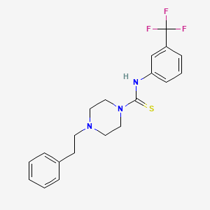 molecular formula C20H22F3N3S B4765968 4-(2-phenylethyl)-N-[3-(trifluoromethyl)phenyl]-1-piperazinecarbothioamide 