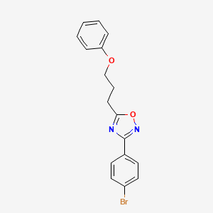 molecular formula C17H15BrN2O2 B4765969 3-(4-bromophenyl)-5-(3-phenoxypropyl)-1,2,4-oxadiazole 