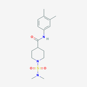 molecular formula C16H25N3O3S B4765982 1-[(dimethylamino)sulfonyl]-N-(3,4-dimethylphenyl)-4-piperidinecarboxamide 