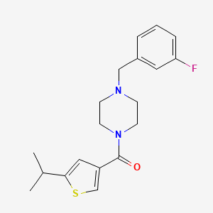 molecular formula C19H23FN2OS B4766015 1-(3-fluorobenzyl)-4-[(5-isopropyl-3-thienyl)carbonyl]piperazine 