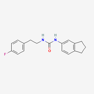 molecular formula C18H19FN2O B4766046 N-(2,3-dihydro-1H-inden-5-yl)-N'-[2-(4-fluorophenyl)ethyl]urea 