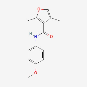 molecular formula C14H15NO3 B4766081 N-(4-methoxyphenyl)-2,4-dimethyl-3-furamide 