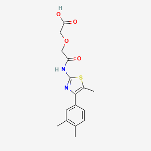 (2-{[4-(3,4-dimethylphenyl)-5-methyl-1,3-thiazol-2-yl]amino}-2-oxoethoxy)acetic acid