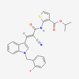 isopropyl 2-({2-cyano-3-[1-(2-fluorobenzyl)-1H-indol-3-yl]acryloyl}amino)-3-thiophenecarboxylate