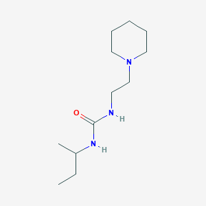 molecular formula C12H25N3O B4766112 N-(sec-butyl)-N'-[2-(1-piperidinyl)ethyl]urea 