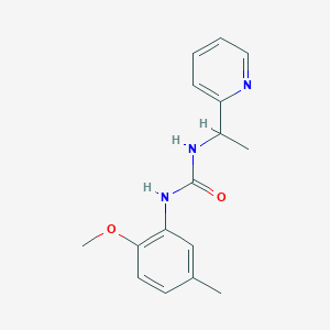 molecular formula C16H19N3O2 B4766130 N-(2-methoxy-5-methylphenyl)-N'-[1-(2-pyridinyl)ethyl]urea 