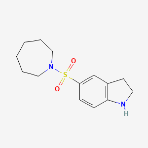 molecular formula C14H20N2O2S B4766178 5-(1-azepanylsulfonyl)indoline 