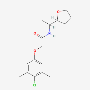 molecular formula C16H22ClNO3 B4766205 2-(4-chloro-3,5-dimethylphenoxy)-N-[1-(tetrahydro-2-furanyl)ethyl]acetamide 