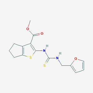 methyl 2-({[(2-furylmethyl)amino]carbonothioyl}amino)-5,6-dihydro-4H-cyclopenta[b]thiophene-3-carboxylate