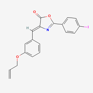 molecular formula C19H14INO3 B4766218 4-[3-(allyloxy)benzylidene]-2-(4-iodophenyl)-1,3-oxazol-5(4H)-one 