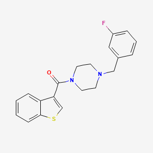 molecular formula C20H19FN2OS B4766257 1-(1-benzothien-3-ylcarbonyl)-4-(3-fluorobenzyl)piperazine 