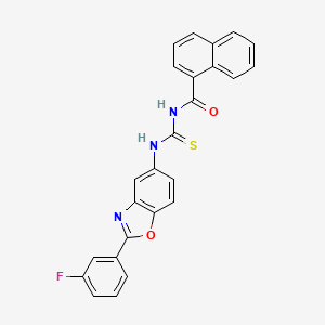 molecular formula C25H16FN3O2S B4766263 N-({[2-(3-fluorophenyl)-1,3-benzoxazol-5-yl]amino}carbonothioyl)-1-naphthamide 