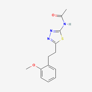 molecular formula C13H15N3O2S B4766291 N-{5-[2-(2-methoxyphenyl)ethyl]-1,3,4-thiadiazol-2-yl}acetamide 