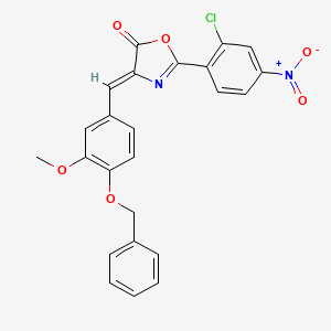 molecular formula C24H17ClN2O6 B4766301 4-[4-(benzyloxy)-3-methoxybenzylidene]-2-(2-chloro-4-nitrophenyl)-1,3-oxazol-5(4H)-one 
