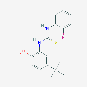 N-(5-tert-butyl-2-methoxyphenyl)-N'-(2-fluorophenyl)thiourea